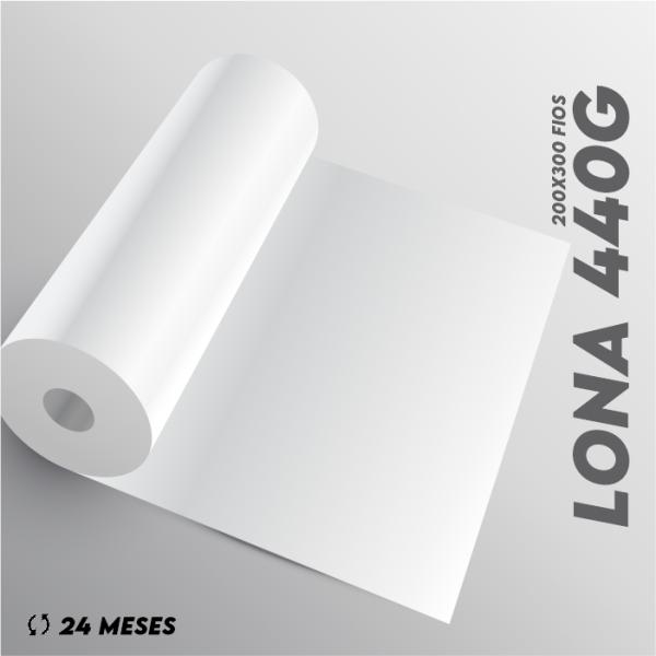 Lona Impressa 440g Lona 440g 4x0 Sem acabamento Considerar todas as sobras  para acabamento - Terceirizados e Cia