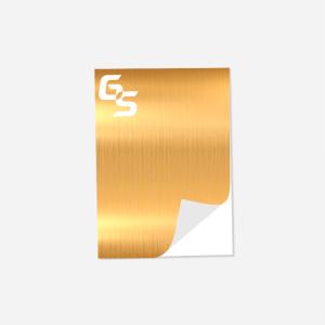ADESIVO METALIZADO DOURADO s/ impressão Adesivo Metalizado M² 4x0 Brilho Sem acabamento 