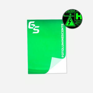 Adesivo Vinil Fotoluminescente fotoluminescente 8h M² verde Brilho Sem acabamento 