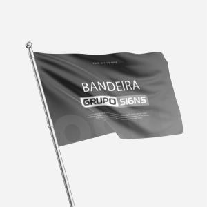 BANDEIRA Tecido FLAG WIDE + Bastão de madeira Personalizado 4x0   