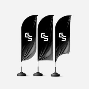 Wind Banner Completo Tecido Flag wide Selecione 4x4  Coustura 
